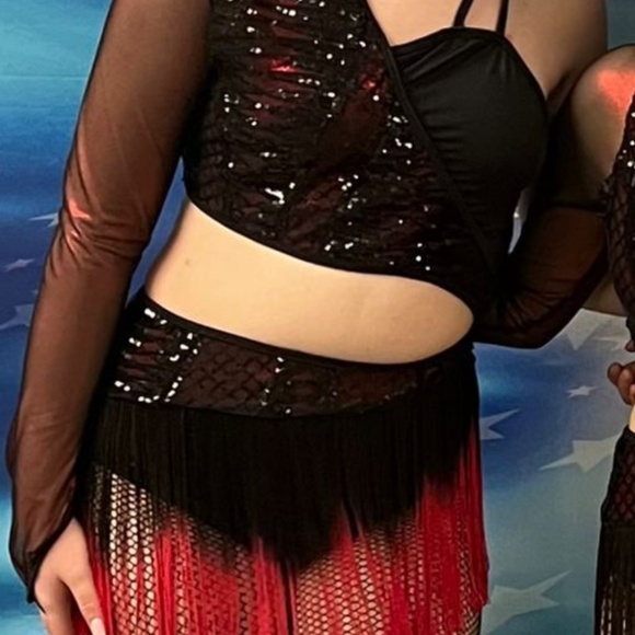 Revolution Tenth House SELENE Leotard – Adult Large Red & Black Dance Costume - Picture 4 of 16